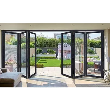 6 pannello esterno moderno bifold patio in alluminio porta pieghevole