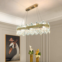 Lustres ronds en cristal K9 de luxe PM, lampe suspendue moderne pour restaurant, salon, villa, hôtel, table à manger, maison