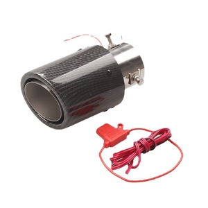 Embout d'échappement universel en fibre de carbone Xuzhong avec LED, 164 mm, 210 mm, en acier inoxydable, pour voiture modifiée - Product Image 3