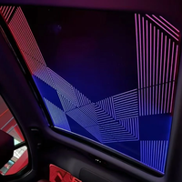 Rénovation de voiture Intérieur décoratif Plein ciel Toit étoilé Atmosphère Lumière Panoramique Toit ouvrant Star Film Changement de couleur Riche en motifs