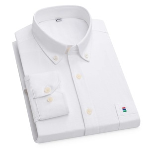 Người Đàn Ông Của Tinh Khiết 100% Cotton Oxford Áo Sơ Mi Dài Tay Mùa Xuân Mùa Thu Đa Năng Rắn Màu Poplin Vải Dệt Kinh Doanh Phong Cách Giản Dị - Product Image 4