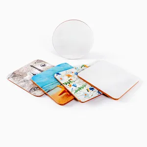 diy custom printing round square tea drink coaster set blank sublimation wooden mdf coasters