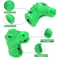 Jouet pour chien robuste en caoutchouc classique tête de zèbre avec poils alignés - Jouet à mâcher étanche qui couine