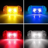 Feux de position latéraux à LED pour voiture et camion, feux carrés externes, feux d'avertissement, feux arrière, feux de gabarit pour remorque et poids lourd 12-36V