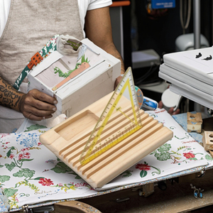 Người giữ bằng gỗ may tổ chức spool bobbin lưu trữ đa chức năng công cụ thủ công dễ dàng chủ đề giá xách tay khái niệm KEEPER - Product Image 6