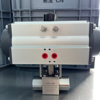 Vanne à boisseau sphérique pneumatique haute pression 413 bars en acier inoxydable, corps forgé 2 voies, 1/2 pouce, pour conduite de gaz GNC/GPL, Nai Lok 3000 psi