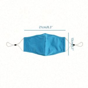 Masque facial unisexe anti-poussière et anti-UV, en polyester et coton, personnalisable, noir, réutilisable et lavable - Product Image 6