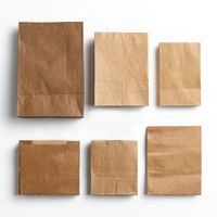 Sachet Doypack en papier kraft brun avec fond plat large, qualité alimentaire, avec feuille d'aluminium, 0,5 LB 250g 500g