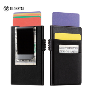 TILONSTAR TVC330 Portacarte Automatico Pop-up in Alluminio Portatile con <span class=keywords><strong>Clip</strong></span> Portadenaro e Protezione RFID per Carte di Credito e Documenti - Product Image 1