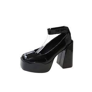 Zapatos de Fiesta para Mujer, Estilo Francés, Punta Cuadrada, Tacón Grueso Retro, Plataforma, Aumentan la Estatura, Novedad 2026 - Product Image 5