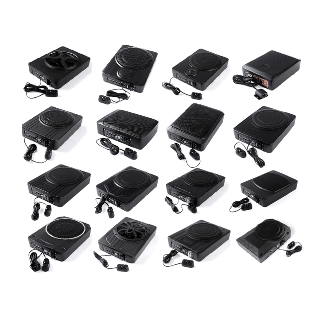 80W/100W/120W Car Power Amplifier Mini Powerful Bass Rms Car Audio Active Speaker Slim Ultra-thin Subwoofer Under Seat