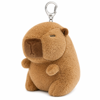 Porte-clés Capybara Assis Tendance Kawaii Zaves – Écologique, Durable, Idéal pour Sac d'École, Cadeau d'Anniversaire, Meilleure Vente, Doux et Rembourré