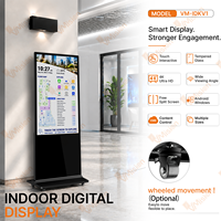 178 °   Señalización Digital Interior 4K de Vista Amplia, 32-65 Pulgadas, Ultrafino de 4 mm, Funcionamiento Continuo 24/7, Pantalla Táctil PCAP Móvil