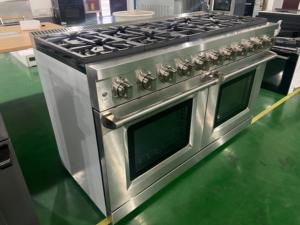 60 Pulgadas 9.26 Cu. Estufa de Gas de 9 Quemadores con Horno de Convección, Acero Inoxidable, Puerta de Vidrio de Triple Capa, Telescópica - Product Image 3