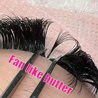 Extensions de Cils Vison Cachemire Noir Mat en Gros, Fournitures et Plateaux de Cils Volume Individuels, Marque Privée