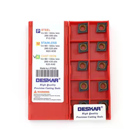 Plaquettes de tournage en carbure de tungstène DESKAR CCMT09T304 CCMT09T308 LF3018 pour lames de coupe de tour à métaux