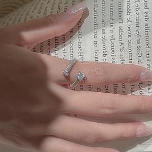 แหวนเงินแท้ S925 งานฝีมืออิตาลี ดีไซน์เฉพาะแบบเปิดประดับเพชรซิคอน งานแฮนด์เมด ชุบทอง 18K ปรับขนาดได้ - Product Image 3