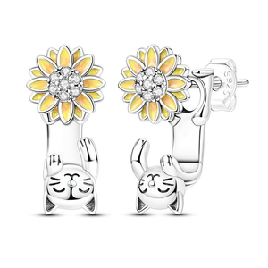 Boucles <span class=keywords><strong>d</strong></span>'oreilles clous en argent plaqué or, motif étoile, lune, soleil, planète bleue, zircon scintillant, accessoire <span class=keywords><strong>d</strong></span>'ambiance pour soirée - Product Image 4