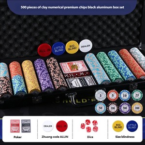Ensemble <span class=keywords><strong>de</strong></span> jetons <span class=keywords><strong>de</strong></span> <span class=keywords><strong>poker</strong></span> en argile <span class=keywords><strong>de</strong></span> couleur personnalisée <span class=keywords><strong>de</strong></span> qualité supérieure, 500 pièces, kit complet <span class=keywords><strong>de</strong></span> qualité professionnelle, nappe, étui en aluminium, numéroté - Product Image 6