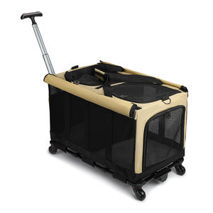 उच्च गुणवत्ता वाले फोल्डेबल बड़ी क्षमता पालतू स्टलर टिकाऊ कुत्ते बिल्लियों पहियों के साथ रोलर पालतू कैरियर - Product Image 3