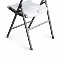 Chaises pliantes d'extérieur en plastique blanc et noir, design moderne, pour fêtes, dîners et réunions, vente en gros