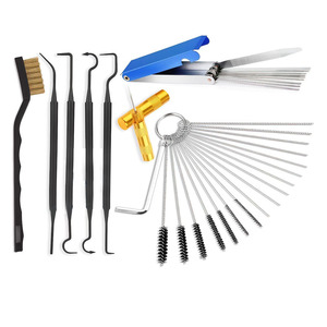Kit d'outils de nettoyage pour pistolet à peinture, 44 pièces, outils de nettoyage pour aérographe en métal, pour réparation automobile - Product Image 1