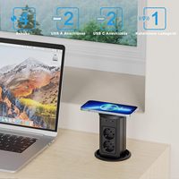 Prise de levage intelligente motorisée étanche à l'eau Prise de charge sans fil en alliage d'aluminium USB pour maison intelligente