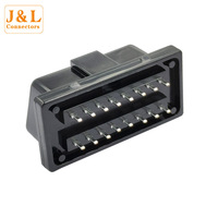 Vente en gros OBD2 connecteur mâle boîtier OBD boîtier OBD boîtier de couverture bricolage Scanner bleu Premium ABS outil de Diagnostic