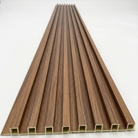 Panneau mural rainuré en WPC de bambou naturel écologique, imperméable, pour intérieur moderne de villa, usage domestique