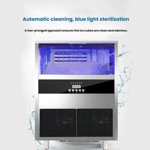 เครื่องทำน้ำแข็งเชิงพาณิชย์ VOKA <span class=keywords><strong>VK</strong></span>-GQ30 ผลิตน้ำแข็งได้ 30 กก./วัน พร้อมระบบฆ่าเชื้อด้วยแสงสีฟ้า โหมดประหยัดพลังงาน ระบบละลายน้ำแข็งอัตโนมัติ ควบคุมอุณหภูมิแบบดิจิตอล เหมาะสำหรับนม - Product Image 6