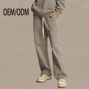 Service OEM personnalisé, pantalon de sport décontracté uni, coupe droite, élastique, polyester/coton, pantalon de sport pour homme, pantalon athleisure - Product Image 3