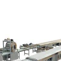 Volledig automatische productielijn voor ontbijtgranen, granola, eiwitrepen en Snickers-achtige producten, inclusief spreiden, koelen, snijden, omhullen en PLC-gestuurde TGMachine.