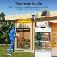 SECTEC Caméra Solaire 4G GSM HD 3 Objectifs Double Écran, Zoom 15X PTZ Rotative IP65 Extérieure, Détection Humaine, Caméra IP CCTV