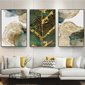 Nordic Piante Foglia D'oro della Tela di Canapa Pittura <span class=keywords><strong>Poster</strong></span> <span class=keywords><strong>E</strong></span> Stampa di Arte Della Parete Immagini Per Soggiorno camera Da Letto Sala da pranzo Moderna Della Decorazione - Product Image 5