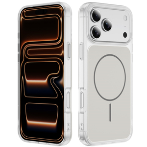 Étui de protection d'écran antichoc avec protection d'objectif, charge sans fil, TPU PC magnétique orange pour 15/16/17/18 Pro Max - Product Image 1