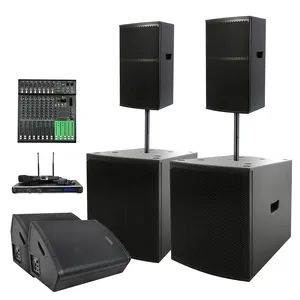 Professional Accuracy Pro Audio WHN15-COMBO Family Stage Studio Professional Portable PA Active Power Speaker Equipment System