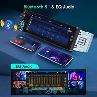 Evrensel Araç Radyo Çalar 6.5 İnç Dokunmatik Ekran BT EQ FM Kablosuz Carplay Mirror Link Android Auto Stereo Gösterge Paneli 7 1 Yıl Garantili