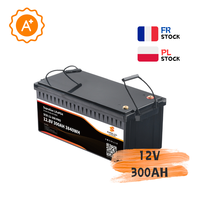 Batterie LiFePO4 semi-solide SUPCELION 12,8 V 300 Ah en stock UE, garantie CE 10 ans, IP65, pour VE/Bateaux/Solaire, Bluetooth 5.0, 4000 cycles