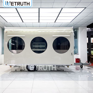 Мобильный фудтрак из нержавеющей стали с сертификатом CE для фестивального кейтеринга, современный квадратный фудтрак - Product Image 2