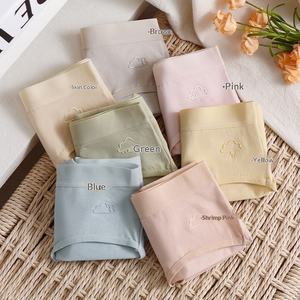 MISS&HUA Slip Bikini Antibatterico a Vita Media in Puro Cotone Tinta Unita Traspirante per Donna - Product Image 3