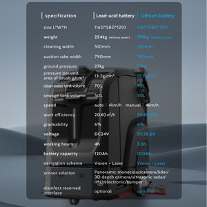 Robot lau nhà thông minh không người lái, máy lau sàn công nghiệp thương mại, robot hút bụi lau nhà - Product Image 3