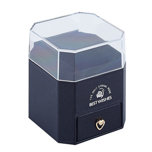 Elegante Scatola Portaorologi Esagonale con Manico a <span class=keywords><strong>Cuore</strong></span> in Oro, Regalo Ideale per la Festa del Papà - Product Image 6