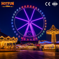 Grande Roue Géante de 88 m en Acier pour la Vente en Chine, Grande Roue Extérieure en Métal Capacité 288 Personnes pour Parc d'Attractions et Fête Foraine
