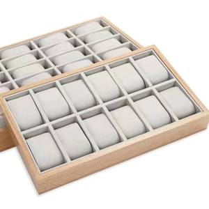 Sẵn sàng để tàu tổ chức Lưu trữ sang trọng đồng hồ vòng đeo tay trường hợp hộp gỗ xem trường hợp hiển thị - Product Image 3