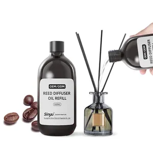 Sinyu Distribuidor 500ml Fragrância Óleo Café Aroma Difusor Essencial Recarga Ambientador Fragrância Óleo Oem