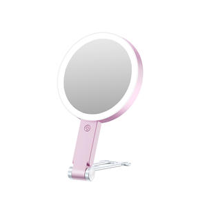 New Product Portable Double-Sided Adjustable Tabletop Cosmetic <b>Mirror</b> Lighted Travel Makeup <b>Mirror</b> for Home - Product Image 1