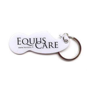 Porte-clés en métal personnalisé avec puce de chariot de supermarché et décapsuleur - Product Image 6