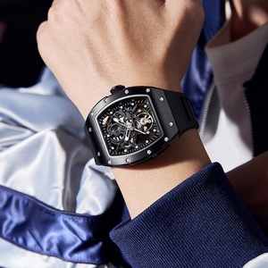 Men's <b>Automatic</b> Mechanical Watch with Stainless Steel Case Silicone Strap Fashion Waterproof Luminous <b>Wristwatch</b> - Product Image 2