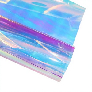 Soft High Gloss Translucent <b>Moisture</b> Proof PVC Dichroic Iridescent Lamination Rainbow Film for Decoration Design - Product Image 2