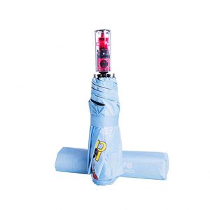 Parapluie de golf promotionnel imperméable à trois plis en pongé 190T avec logo personnalisé, pliable et résistant au vent - Product Image 1